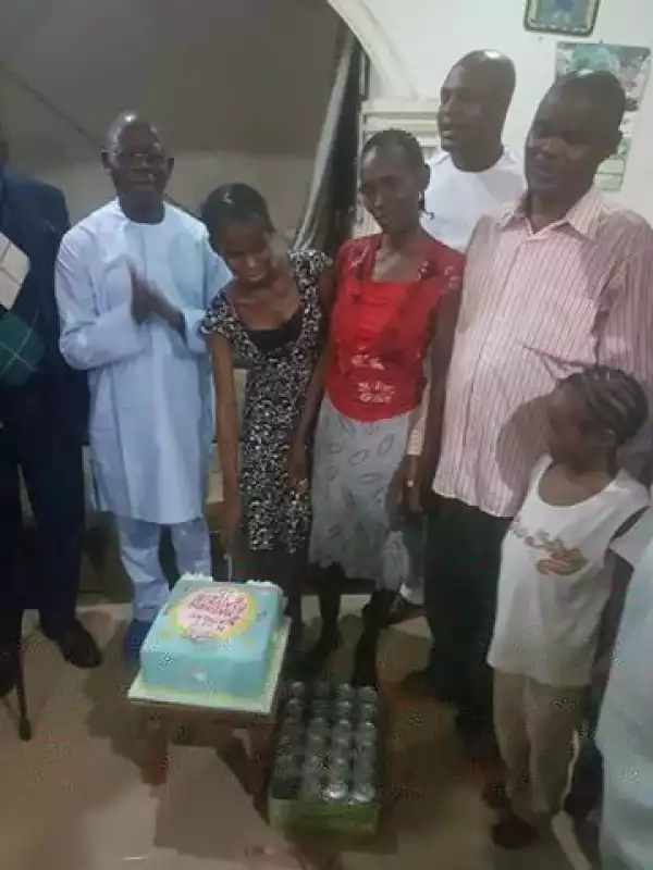Oshiomhole Surprises His Blind ‘Daughter’ On Her Birthday (Photos)